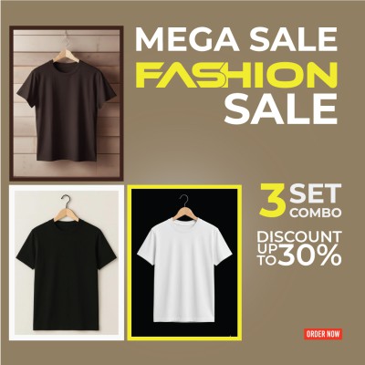 Man's Collocation Men's Premium Half Sleeve T- Shirt 3 set combo